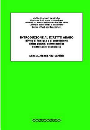 Introduzione Al Diritto Arabo de Sami a. Aldeeb Abu-Sahlieh