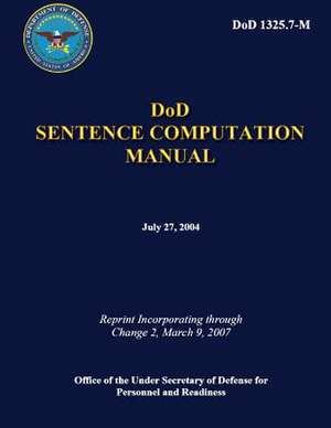 Sentence Computation Manual de U. S. Department of Defense