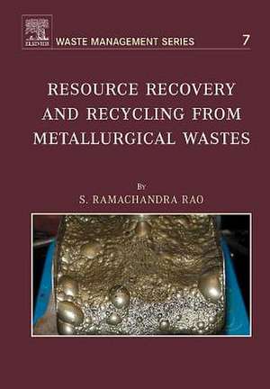 Resource Recovery and Recycling from Metallurgical Wastes de S. R. Ramachandra Rao