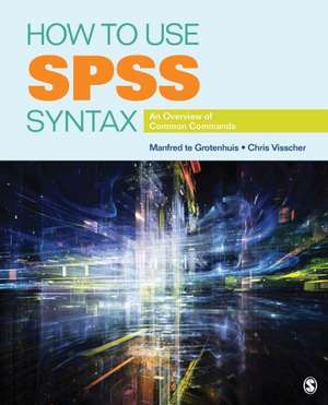 How to Use SPSS Syntax: An Overview of Common Commands de Manfred te Grotenhuis