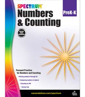 Numbers & Counting, Grades Pk - K de Spectrum