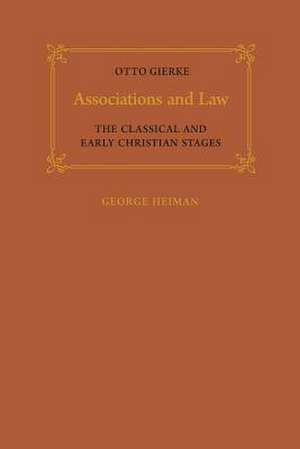 Associations and Law de Otto Gierke