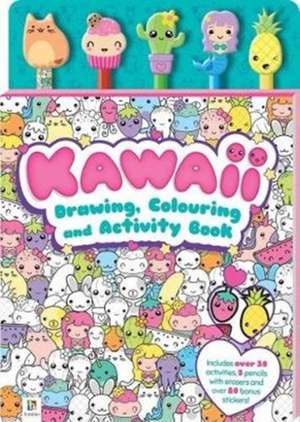 Kawaii Drawing, Colouring and Activity 5-Pencil Set de Hinkler Books