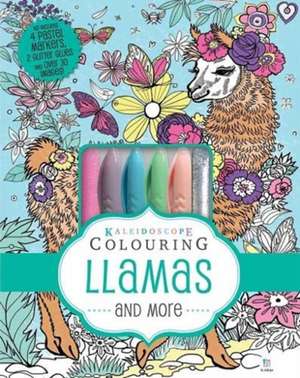 Kaleidoscope Pastel Colouring Kit: Llamas and More (UK) de Hinkler Pty Ltd