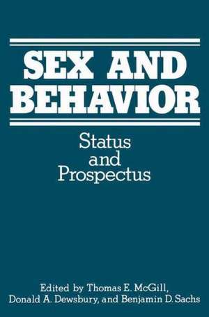 Sex and Behavior: Status and Prospectus de McGill