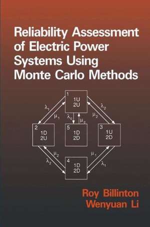 Reliability Assessment of Electric Power Systems Using Monte Carlo Methods de Billinton