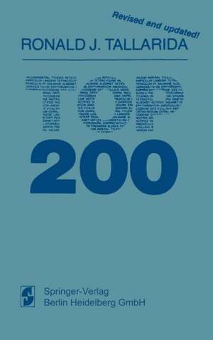 TOP 200: A compendium of pharmacologic and therapeutic information on the most widely prescribed drugs in America de TALLARIDA