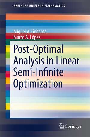 Post-Optimal Analysis in Linear Semi-Infinite Optimization de Miguel A. Goberna