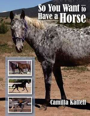 So You Want to Have a Horse de Camilla Kattell