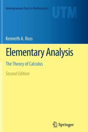 Elementary Analysis: The Theory of Calculus de Kenneth A. Ross