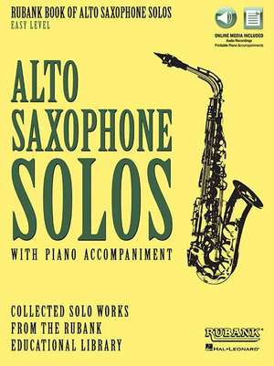 Rubank Book of Alto Saxophone Solos - Easy Level de Hal Leonard Corp