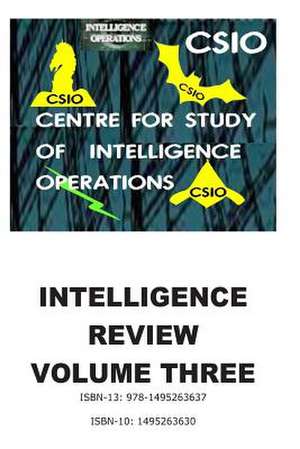 Intelligence Review-Volume Three de Agha Humayun Amin