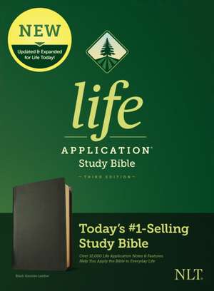 NLT Life Application Study Bible, Third Edition (Genuine Leather, Black) de Tyndale