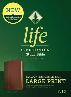 NLT Life Application Study Bible, Third Edition, Large Print (Leatherlike, Brown/Tan) de Tyndale