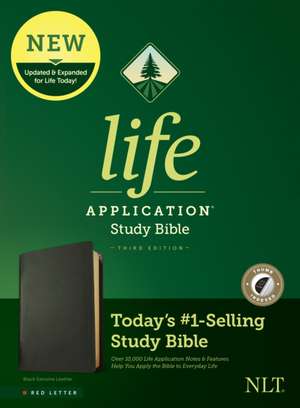 NLT Life Application Study Bible, Third Edition (Genuine Leather, Black, Indexed, Red Letter)