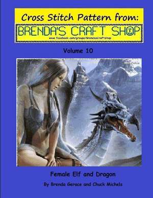 Female Elf and Dragon Cross Stitch Pattern de Brenda Gerace