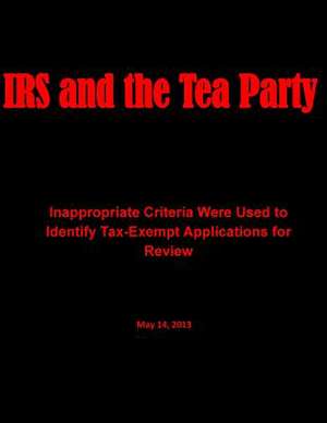 IRS and the Tea Party de Department of Treasury