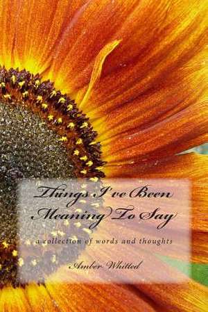 Things I've Been Meaning to Say de Amber M. Whitted