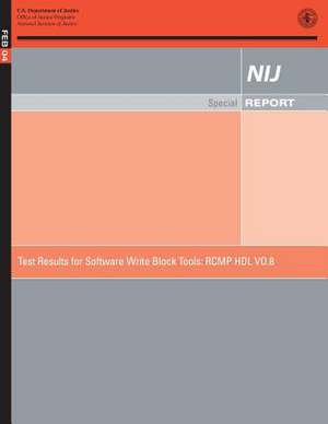 Testing Resulting for Software Write Block Tools de U. S. Department Of Justice