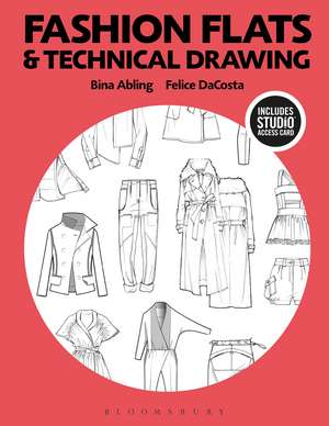 Fashion Flats and Technical Drawing: Bundle Book + Studio Access Card de Bina Abling