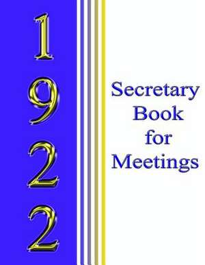 1922 Secretary Book for Meetings de Kennedy Achille