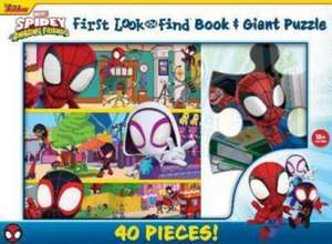 Disney Junior Mavel Spidy & His Amazing Friends First Look & Find Book & Giant Puzzle de PI Kids