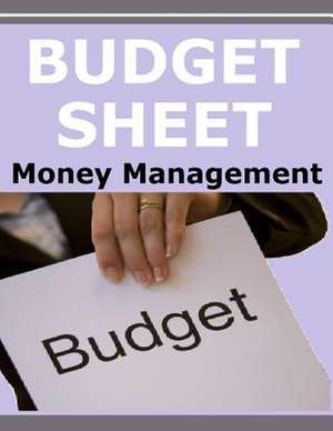 Budget Sheet de Frances P. Robinson