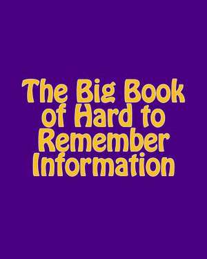 The Big Book of Hard to Remember Information de Martha Millbeach