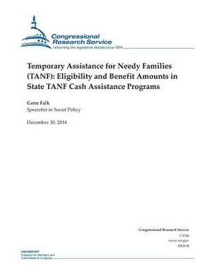 Temporary Assistance for Needy Families (Tanf) de Congressional Research Service