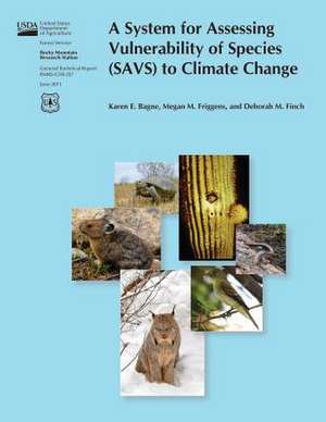 A System for Assessing Vulnerability of Species (Savs) to Climate Change de United States Department of Agriculture