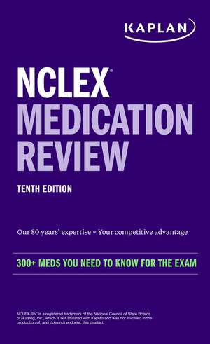 NCLEX Medication Review: 300+ Meds You Need to Know for the Exam de Kaplan Nursing