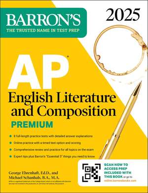 AP English Literature and Composition Premium, 2025: Prep Book with 8 Practice Tests + Comprehensive Review + Online Practice de Barron's Educational Series