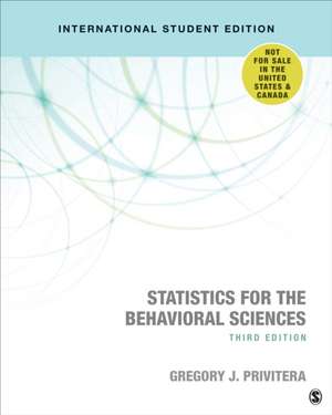 Statistics for the Behavioral Sciences de Gregory J. Privitera