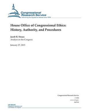 House Office of Congressional Ethics de Congressional Research Service