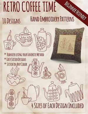 Retro Coffee Time Hand Embroidery Patterns de Stitchx Embroidery