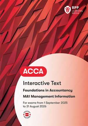 FIA Management Information MA1 de Bpp Learning Media