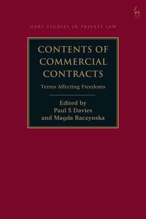 Contents of Commercial Contracts: Terms Affecting Freedoms de Paul S. Davies