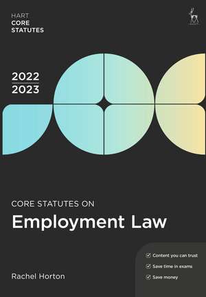 Core Statutes on Employment Law 2022-23 de Rachel Horton