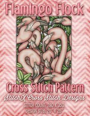 Flamingo Flock Cross Stitch Pattern de Tracy Warrington