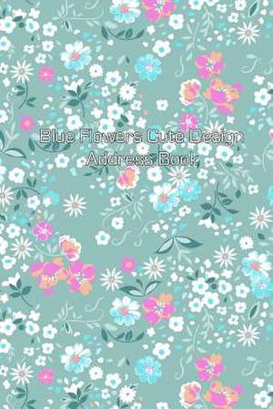 Blue Flowers Cute Design Address Book de Jot Spot Stationary