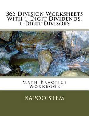 365 Division Worksheets with 1-Digit Dividends, 1-Digit Divisors de Kapoo Stem