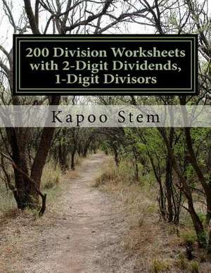 200 Division Worksheets with 2-Digit Dividends, 1-Digit Divisors de Kapoo Stem