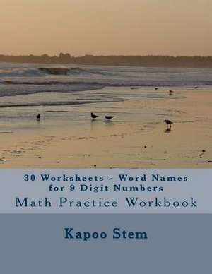 30 Worksheets - Word Names for 9 Digit Numbers de Kapoo Stem