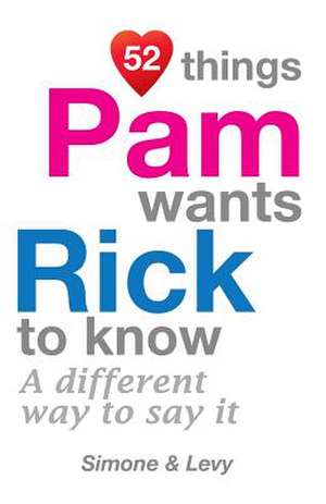 52 Things Pam Wants Rick to Know de Jay Ed. Levy