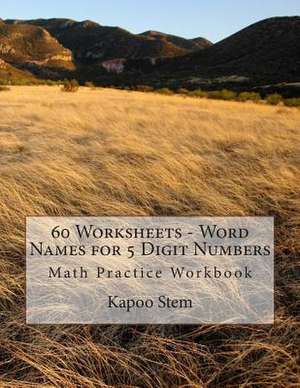 60 Worksheets - Word Names for 5 Digit Numbers de Kapoo Stem