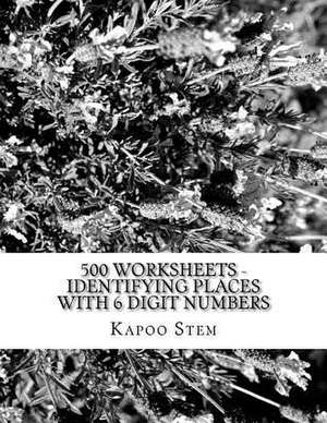 500 Worksheets - Identifying Places with 6 Digit Numbers de Kapoo Stem