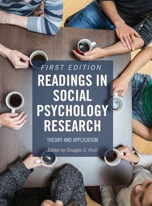 Readings in Social Psychology Research de Douglas S. Krull