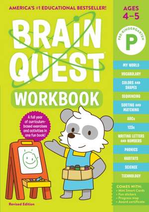 Brain Quest Workbook: Pre-K (Revised Edition) de Liane Onish