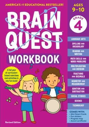 Brain Quest Workbook: 4th Grade Revised Edition de Workman Publishing