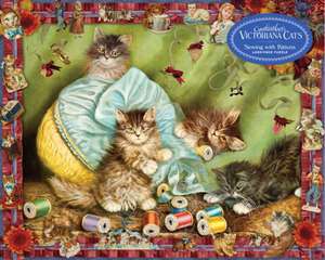 Cynthia Hart's Victoriana Cats: Sewing with Kittens 1,000-Piece Puzzle de Cynthia Hart